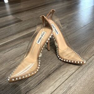Steve Madden Viper Camel Clear Point Stiletto Heels